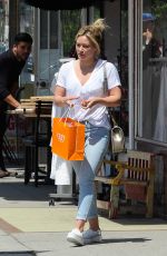 HILARY DUFF in Tight Jeans Out Shopping in West Hollywood