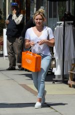 HILARY DUFF in Tight Jeans Out Shopping in West Hollywood