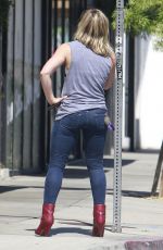 HILARY DUFF in TIght Ripped Jeans Out in Los Angeles