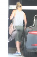 HILARY DUFF in Tight Spandex Out in Los Angeles