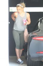 HILARY DUFF in Tight Spandex Out in Los Angeles