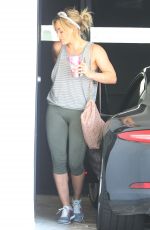 HILARY DUFF in Tight Spandex Out in Los Angeles