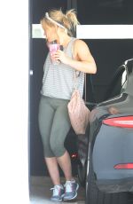 HILARY DUFF in Tight Spandex Out in Los Angeles