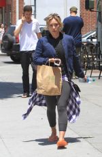 HILARY DUFF Leaves a Nail Salon in Beverly Hills