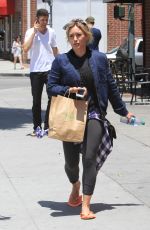 HILARY DUFF Leaves a Nail Salon in Beverly Hills