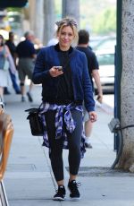 HILARY DUFF Leaves a Nail Salon in Beverly Hills