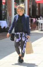 HILARY DUFF Leaves a Nail Salon in Beverly Hills