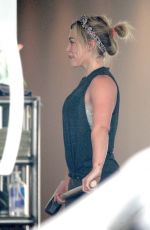 HILARY DUFF Working at a Gym in West Hollywood