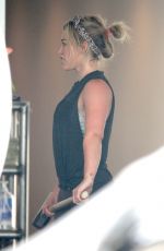 HILARY DUFF Working at a Gym in West Hollywood