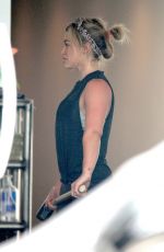 HILARY DUFF Working at a Gym in West Hollywood