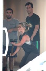 HILARY DUFF Working at a Gym in West Hollywood