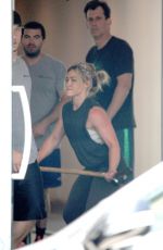 HILARY DUFF Working at a Gym in West Hollywood