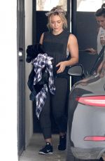 HILARY DUFF Working at a Gym in West Hollywood