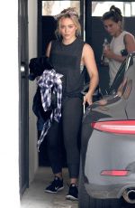 HILARY DUFF Working at a Gym in West Hollywood
