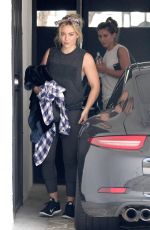 HILARY DUFF Working at a Gym in West Hollywood