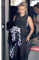 HILARY DUFF Working at a Gym in West Hollywood
