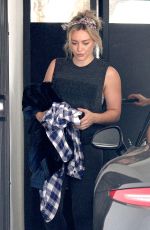 HILARY DUFF Working at a Gym in West Hollywood