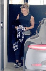 HILARY DUFF Working at a Gym in West Hollywood