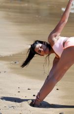 JASMIN WALIA Working Out on the Beach in Tenerife