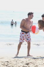 JENNETTE MCCURDY in Bikini with Friends at a Beach in Santa Monica