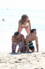 JENNETTE MCCURDY in Bikini with Friends at a Beach in Santa Monica