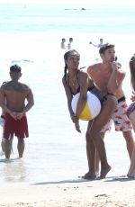 JENNETTE MCCURDY in Bikini with Friends at a Beach in Santa Monica