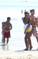 JENNETTE MCCURDY in Bikini with Friends at a Beach in Santa Monica
