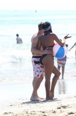 JENNETTE MCCURDY in Bikini with Friends at a Beach in Santa Monica