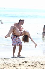 JENNETTE MCCURDY in Bikini with Friends at a Beach in Santa Monica