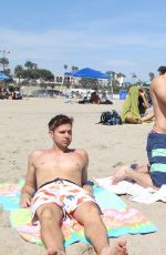 JENNETTE MCCURDY in Bikini with Friends at a Beach in Santa Monica