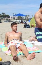 JENNETTE MCCURDY in Bikini with Friends at a Beach in Santa Monica