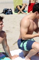 JENNETTE MCCURDY in Bikini with Friends at a Beach in Santa Monica