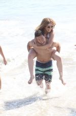 JENNETTE MCCURDY in Bikini with Friends at a Beach in Santa Monica
