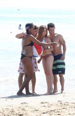 JENNETTE MCCURDY in Bikini with Friends at a Beach in Santa Monica