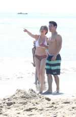JENNETTE MCCURDY in Bikini with Friends at a Beach in Santa Monica