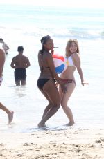 JENNETTE MCCURDY in Bikini with Friends at a Beach in Santa Monica