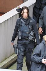 JENNIFER LAWRENCE on the Set of Mockingjay in Paris 1205