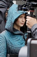 JENNIFER LAWRENCE on the Set of Mockingjay: Part 2 in Paris