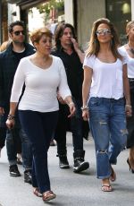 JENNIFER LOPEZ in Ripped Jeans Out in New York
