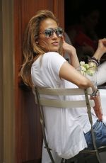JENNIFER LOPEZ in Ripped Jeans Out in New York