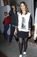 JESSICA ALBA Leaves A.O.C. Restaurant in Los Angeles