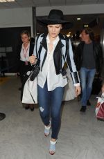 JESSIE J Arrives at Airport in Nice