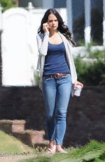JORDANA BREWSTER on the Set of Fast and Furios 7 in Los Angeles