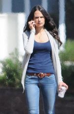 JORDANA BREWSTER on the Set of Fast and Furios 7 in Los Angeles