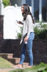 JORDANA BREWSTER on the Set of Fast and Furios 7 in Los Angeles