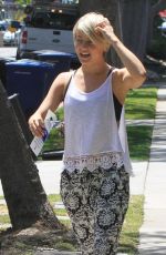 JULIANNE HOUGH Arrives to Her Home in Los Angeles