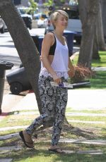 JULIANNE HOUGH Arrives to Her Home in Los Angeles