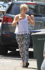 JULIANNE HOUGH Arrives to Her Home in Los Angeles