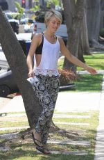JULIANNE HOUGH Arrives to Her Home in Los Angeles