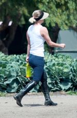 KALEY CUOCO Rides a Horse at a Ranch in Simi Valley